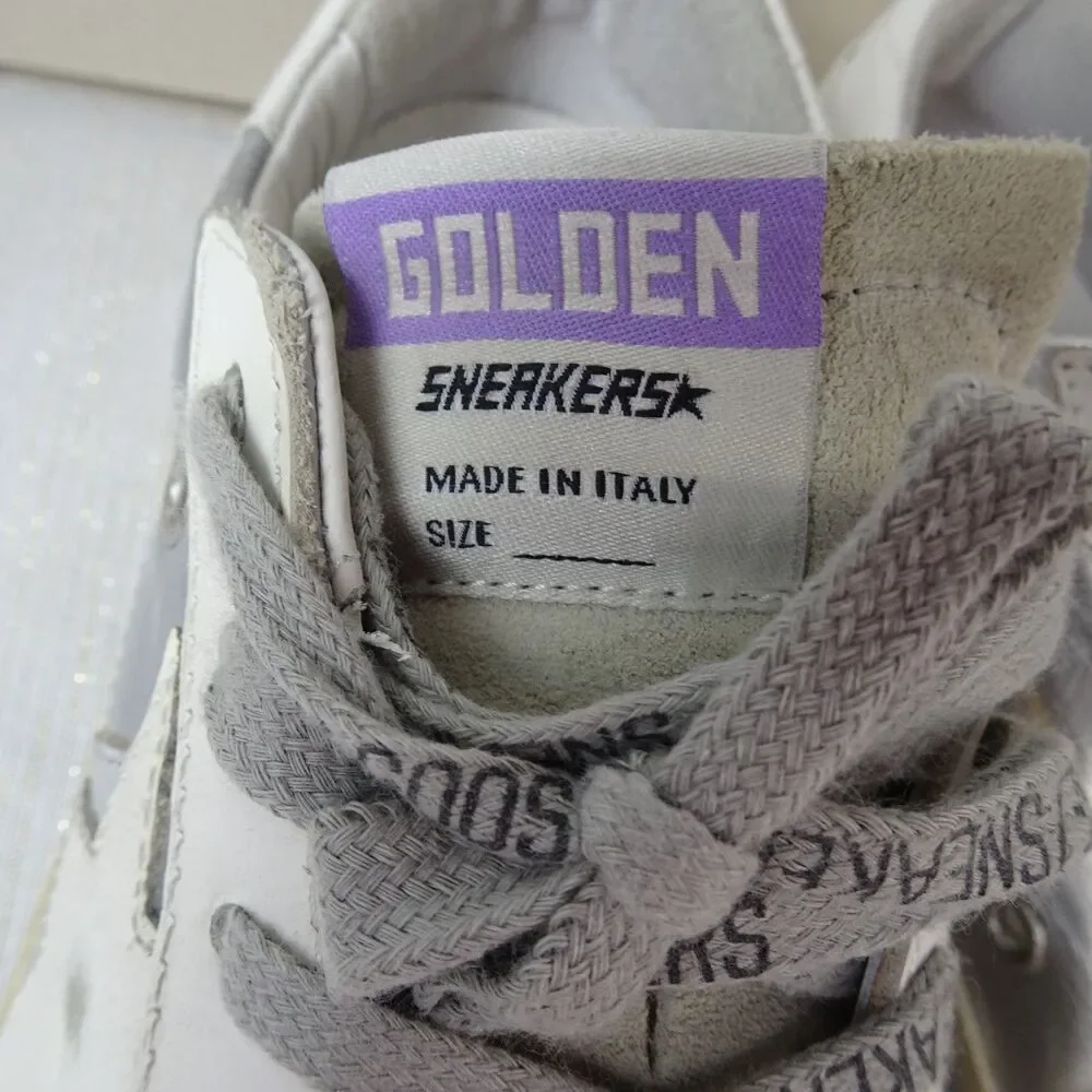 Golden Goose Sneakers Super Star Penstar Silver White Leather Women 36